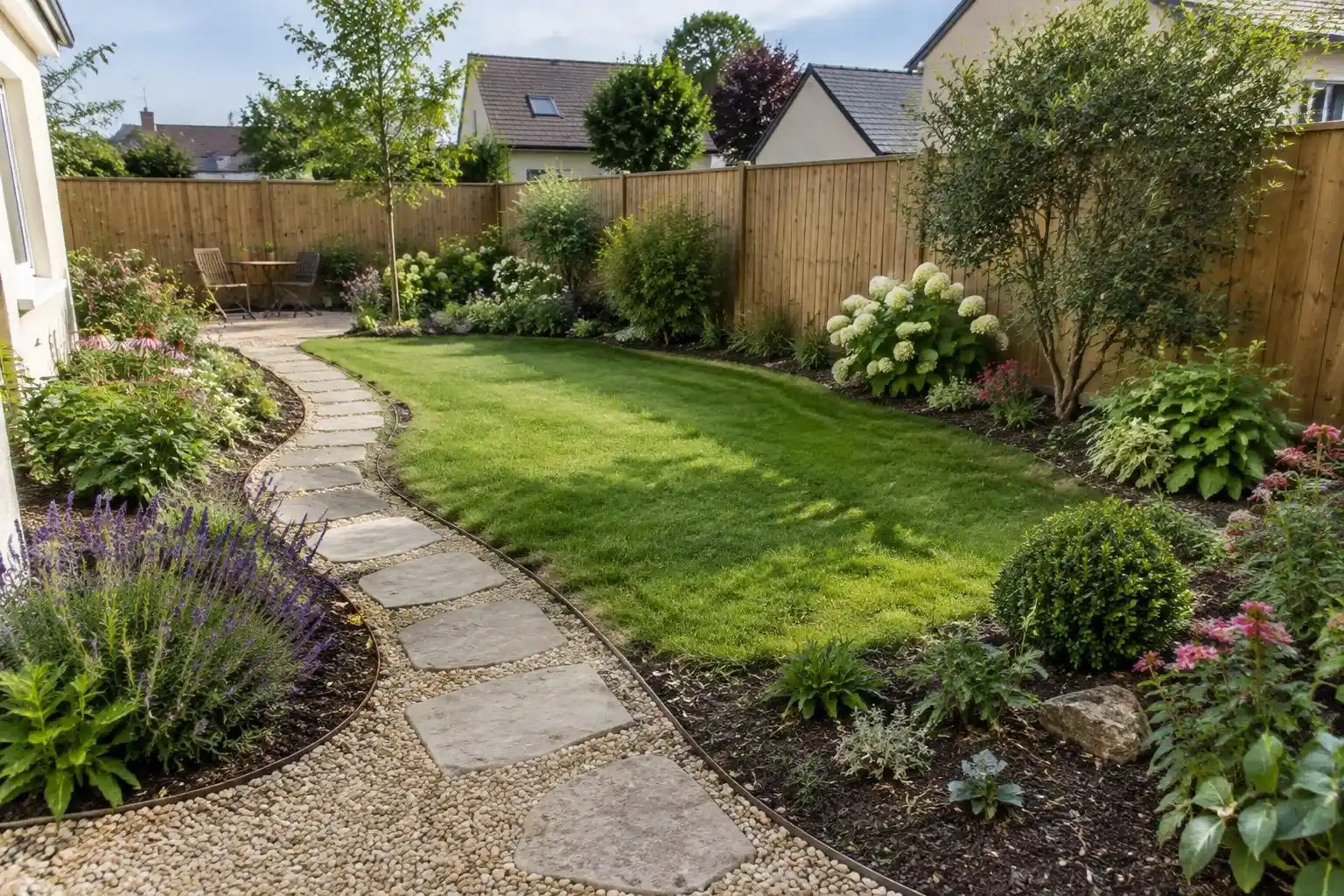 Illustration générée : Aménagement de jardin