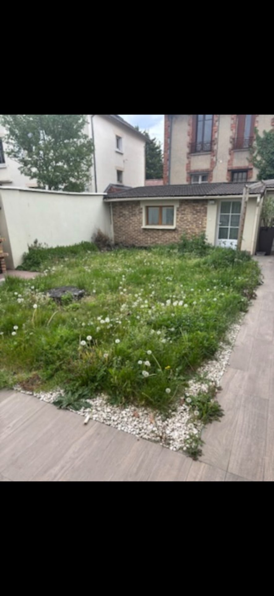 Avant Création de pelouse en rouleau — paysagiste Argenteuil Argenteuil — Val d'Oise